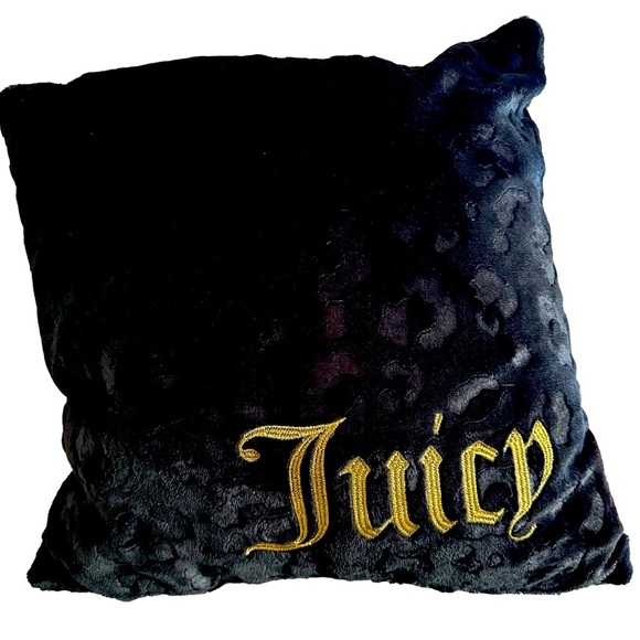 Juicy Couture Other - Juicy Couture Velvet Front Embroidered Throw Pillow NWOT